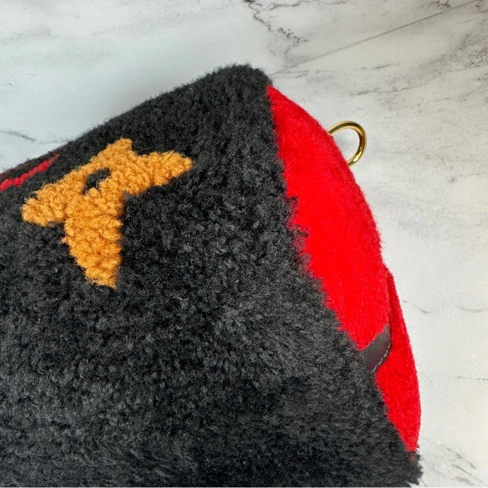 Louis Vuitton Teddy Speedy 25 red/black Monogram Shearling Bandouliere LV Bag - Picture 13 of 16